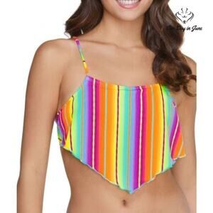 Arizona Jean Co. Flounce Juniors Bralette Bikini Top Size S